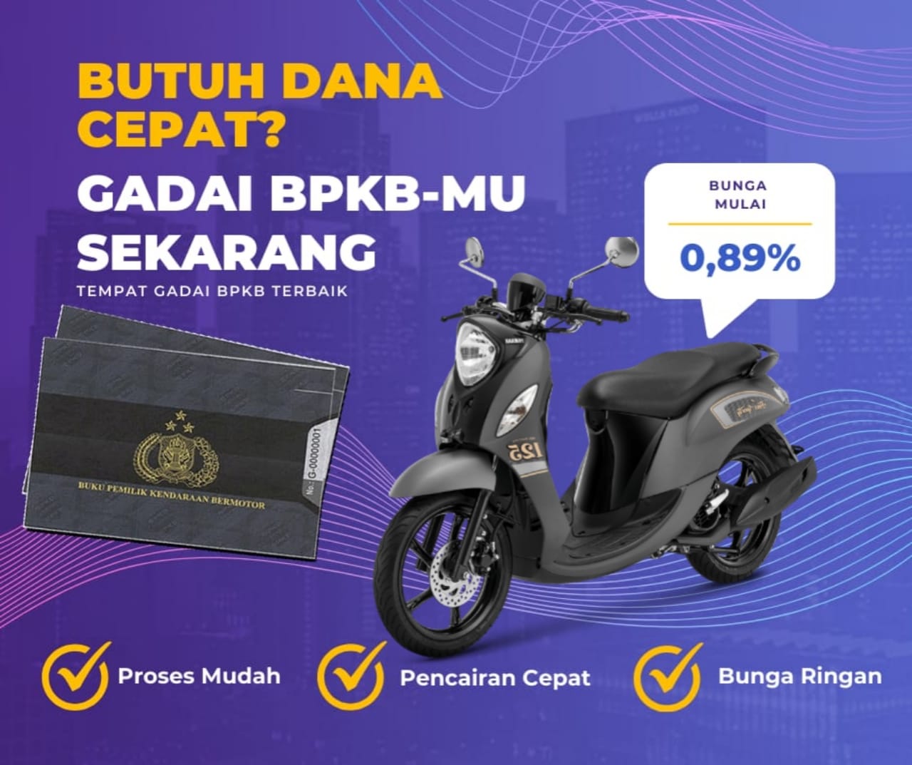 Pinjaman Dana Jaminan Bpkb Motor Yamaha Fino Classic Dapat Pinjaman Berapa? Seperti Ini Simulasinya